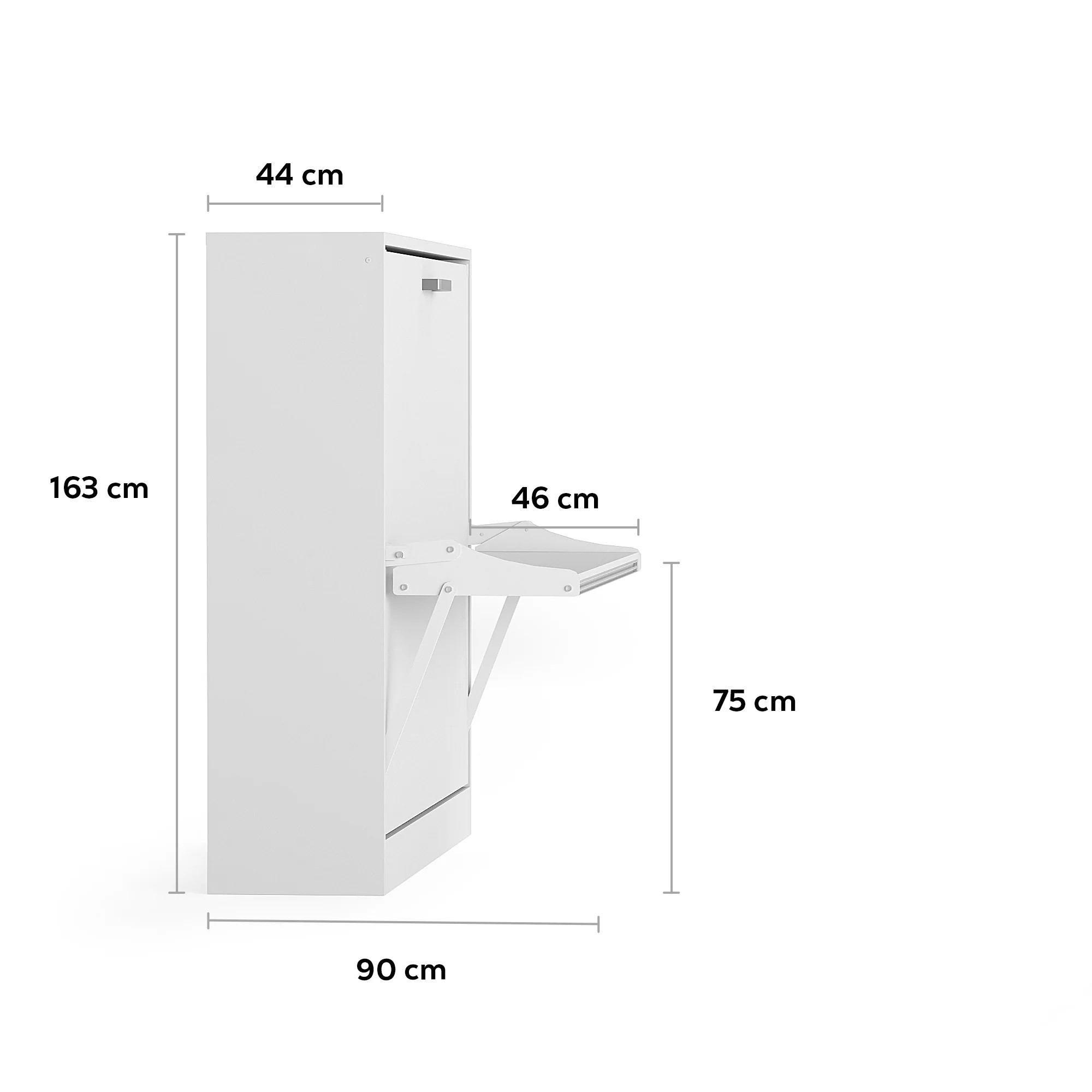 Multimo Couple Schrankbett mit Schreibtisch 140 x 190 cm